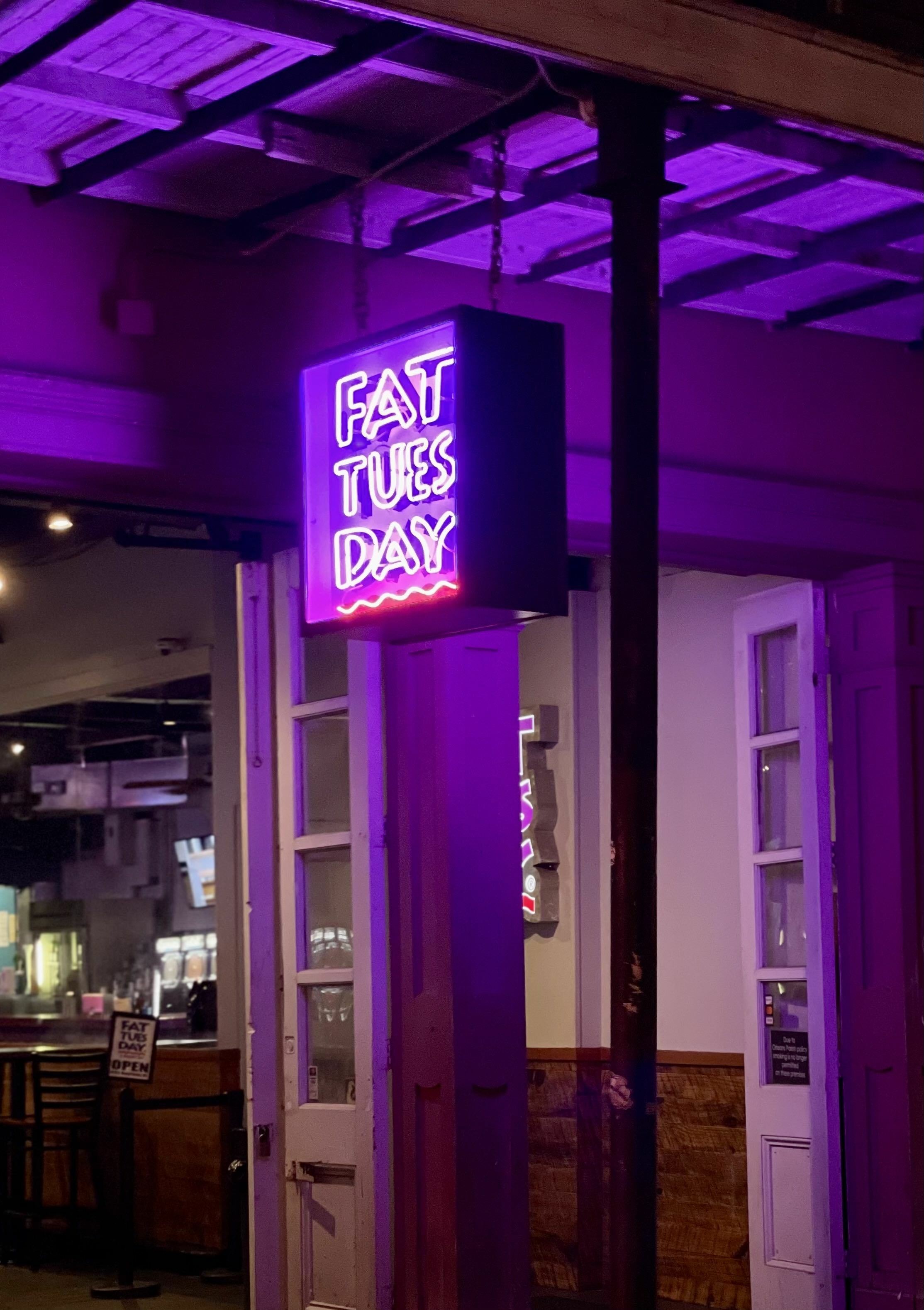 Fat Tuesday neon sign