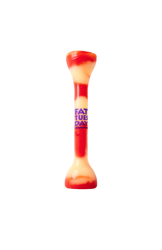 Colourful frozen drink in tall flared cup