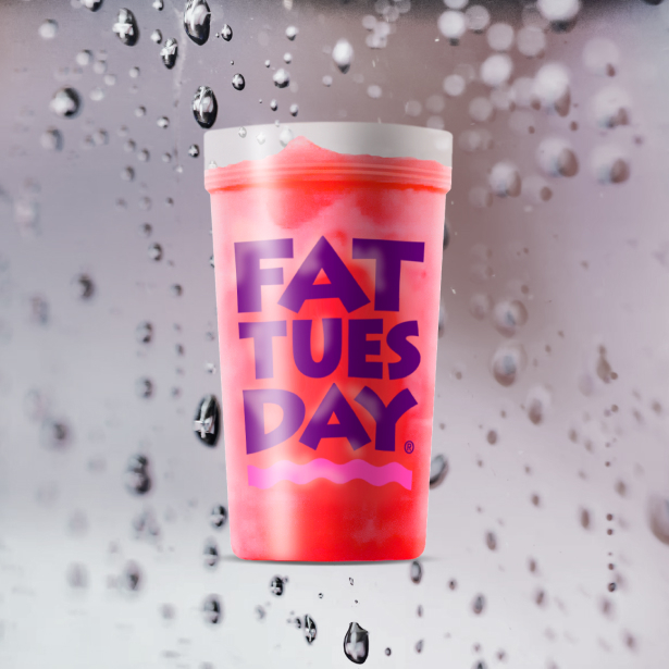 Red and pink frozen drink